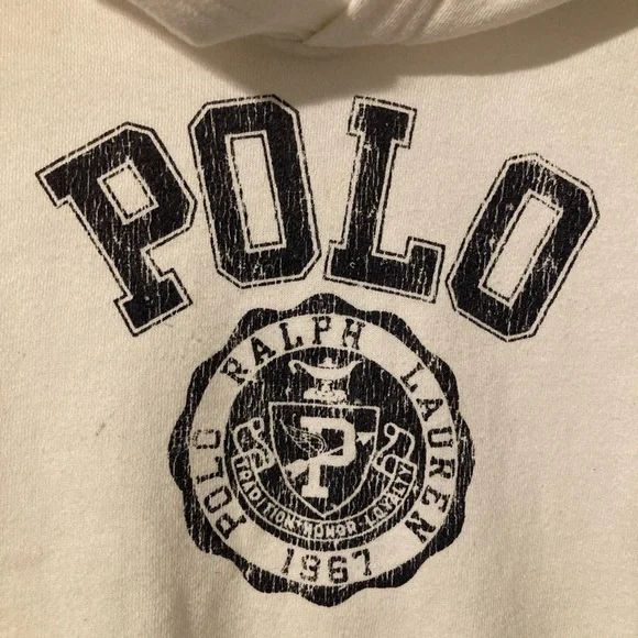 POLO Ralph Lauren White Kindness Graphic Hoodie Sz M - Picture 4 of 13